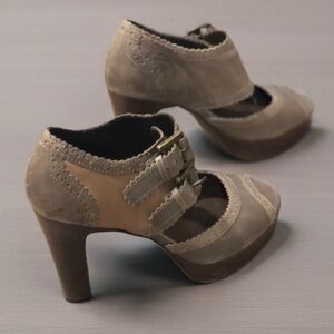 Sky high peep-toe sandals